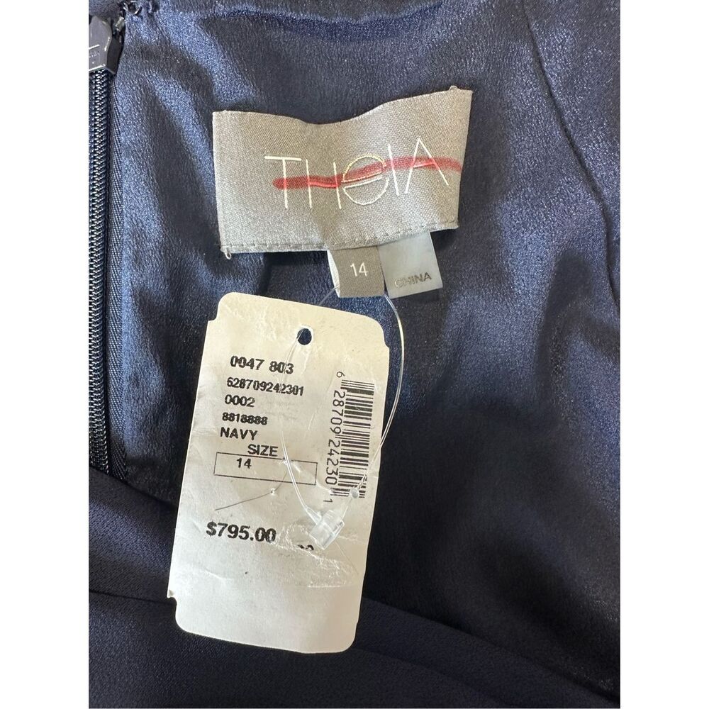 THEIA Francesca Twist A Line Gown Size US14 $795 - Picture 10 of 11